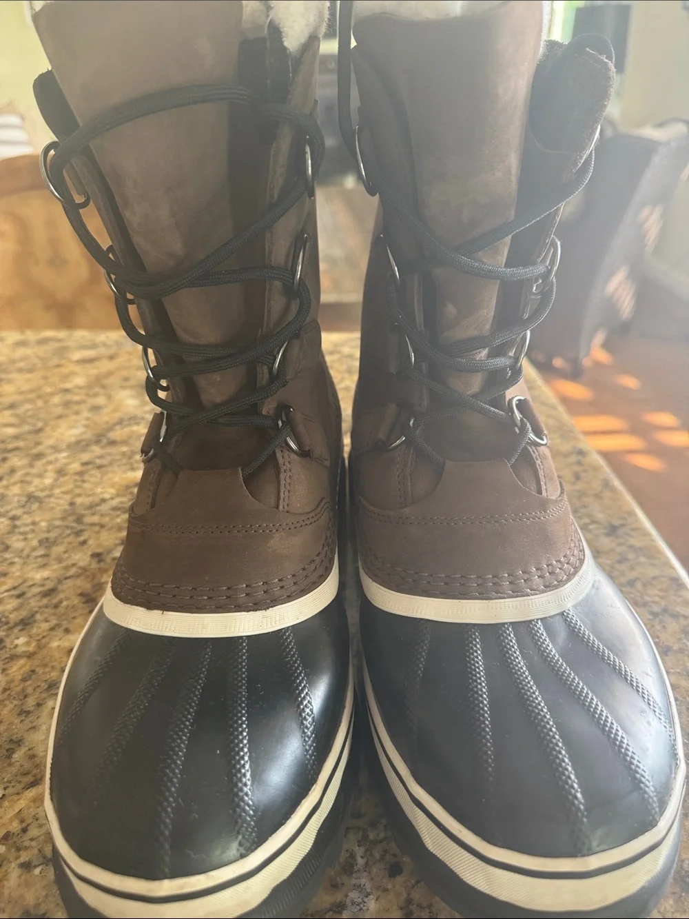 Sorel Brown Lace-Up Men's Rain & Snow Boots